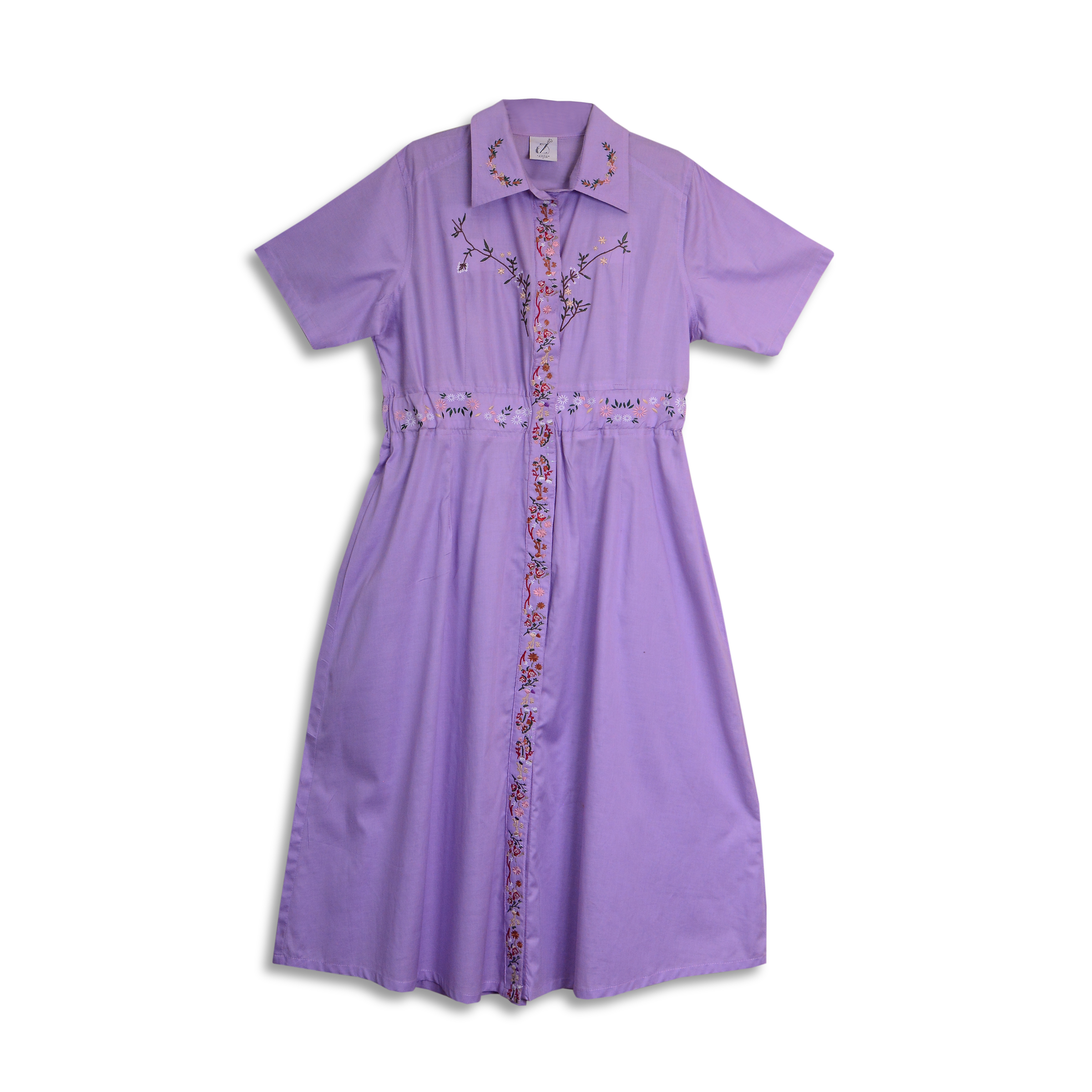 Embroidered Elegance Lavender Frock - Image 10