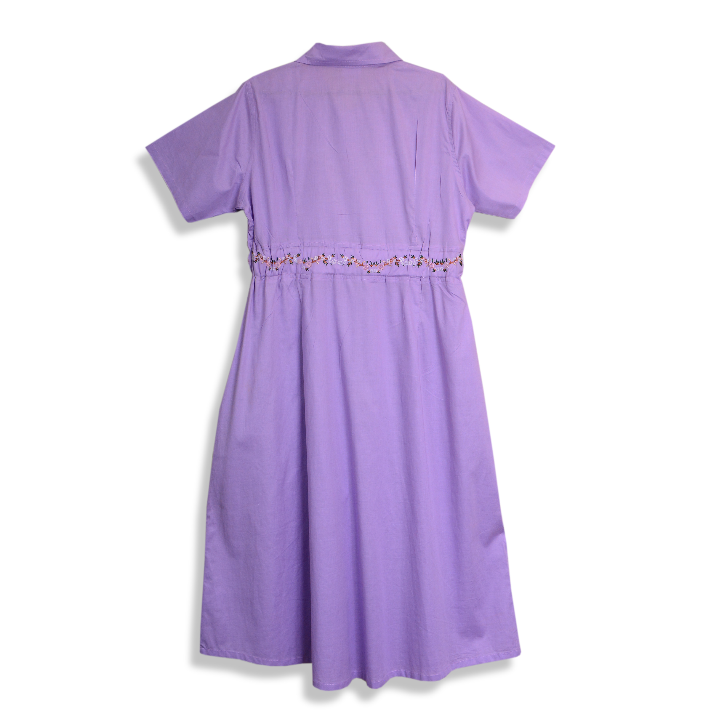 Embroidered Elegance Lavender Frock - Image 8