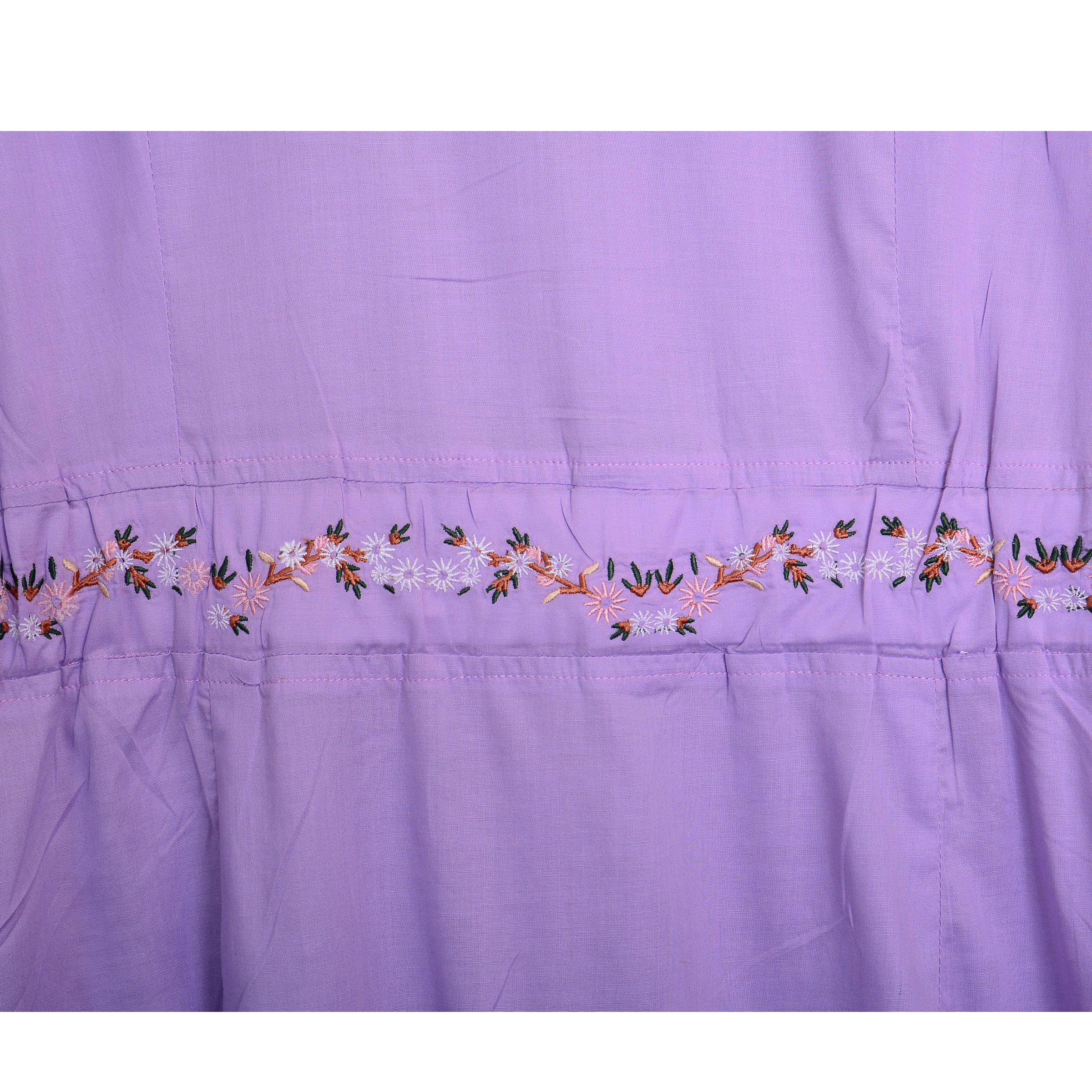Embroidered Elegance Lavender Frock - Image 7