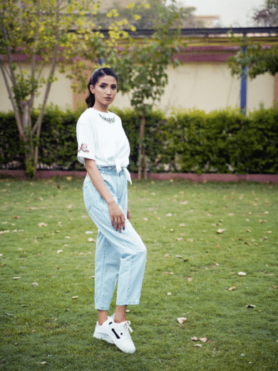 Embroidered Charm Bow Shirt