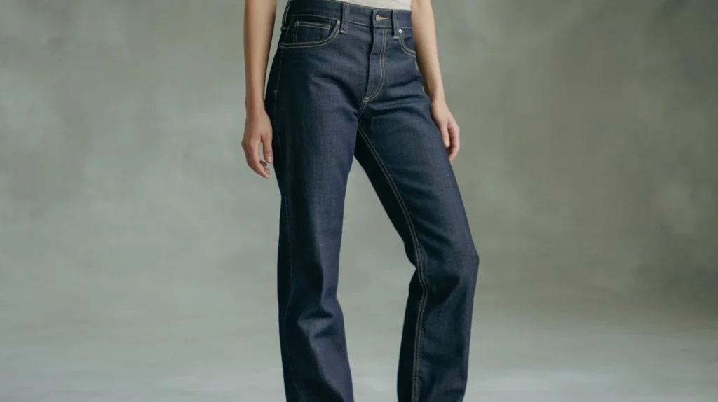 Woman wearing modern jeans representing when did women start wearing pants and the evolution of women in pants.