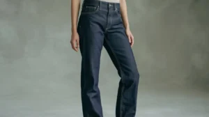 Woman wearing modern jeans representing when did women start wearing pants and the evolution of women in pants.